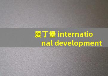 爱丁堡 international development